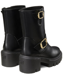 Stuart Weitzman | Womens | Soho Leather Moto Bootie | Black