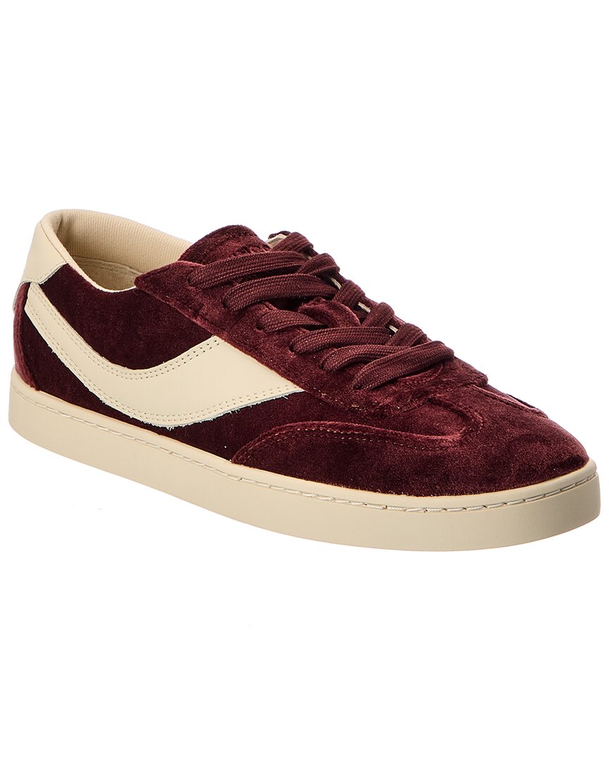 Vince | Womens | Korrin-B Velvet Sneaker | Red