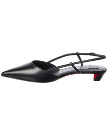 Christian Louboutin | Womens | Miss Z Slingina 25 Leather Slingback Pump | Black