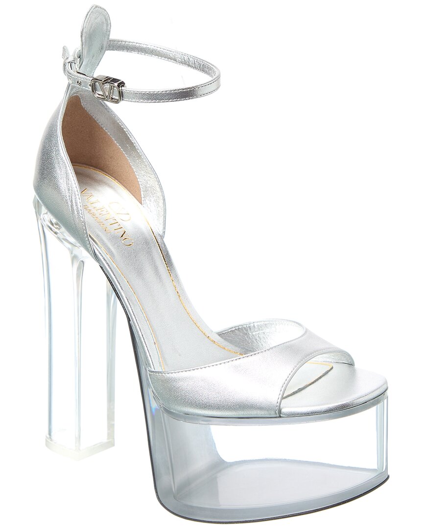 Valentino | Womens | VLogo 155 Leather Platform Sandal | Multi