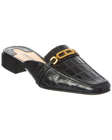 Tom Ford | Womens | Logo Leather Mule | Black