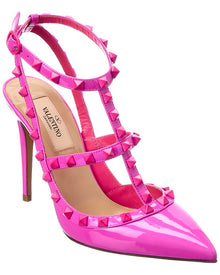 Valentino | Womens | Rockstud Caged 100 Patent Pump | Pink
