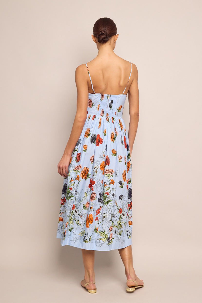 Alba Midi Dress | Botanica Blue