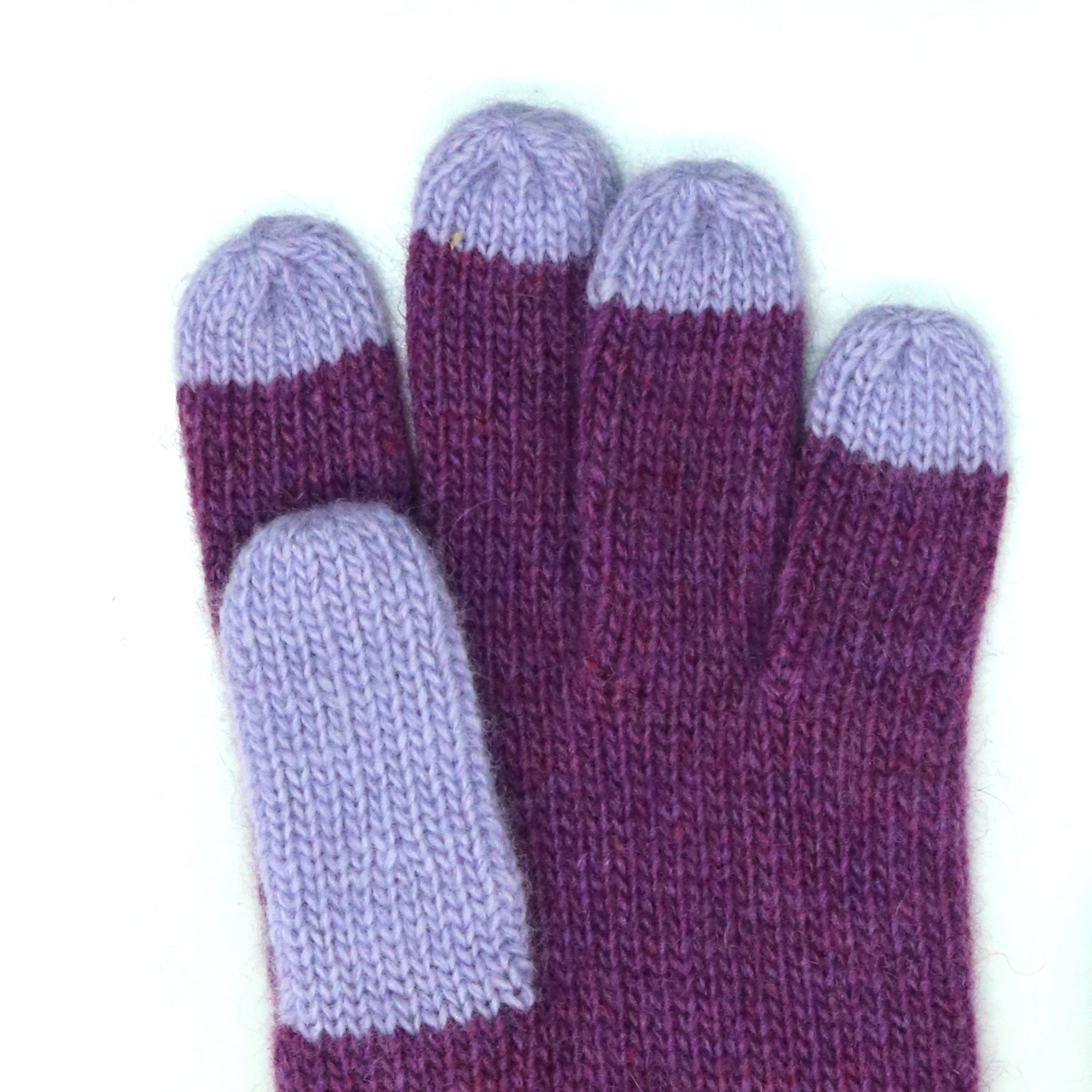 Kids | Gloves In Contrast Color | Mauve/Lavander