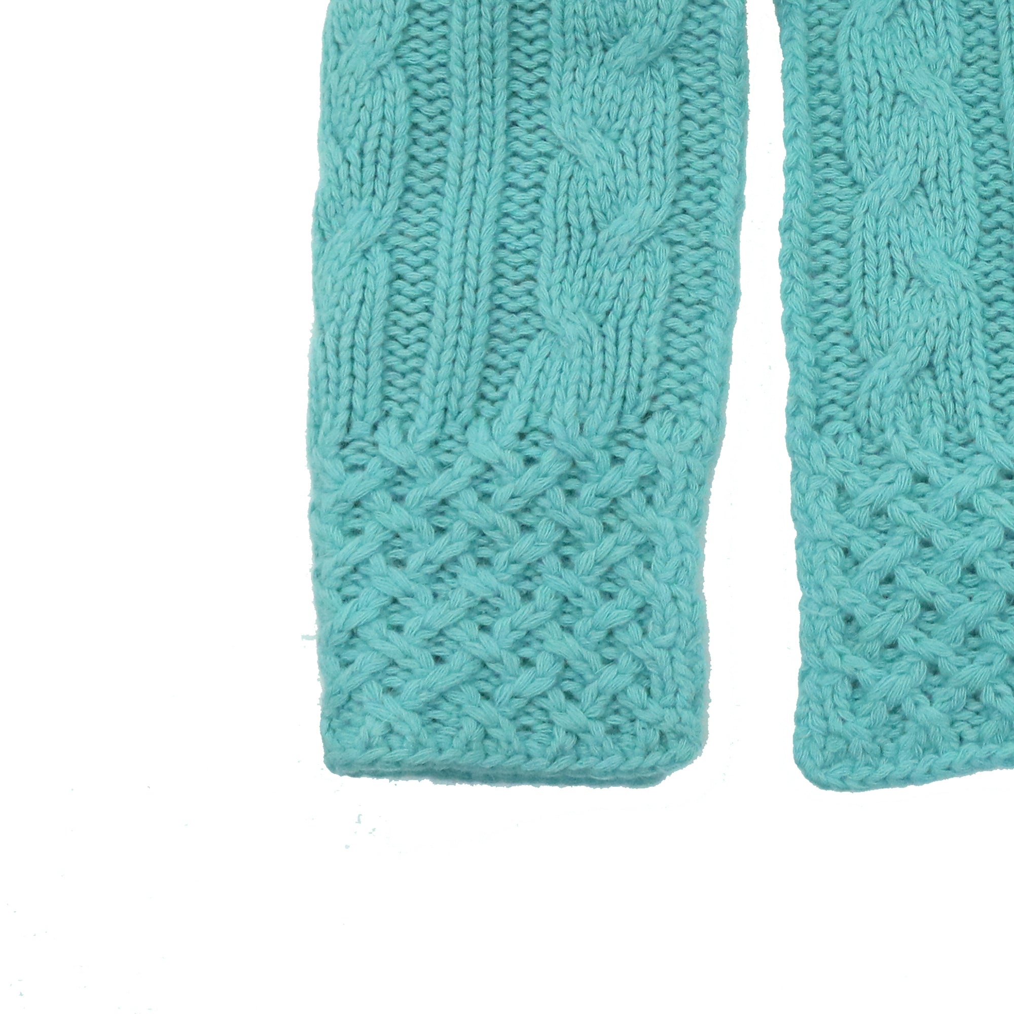 Womens | Chunky Scarf In Cable Design | Blue Atoll
