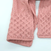 Womens | Chunky Scarf In Cable Design | Mauve Glow
