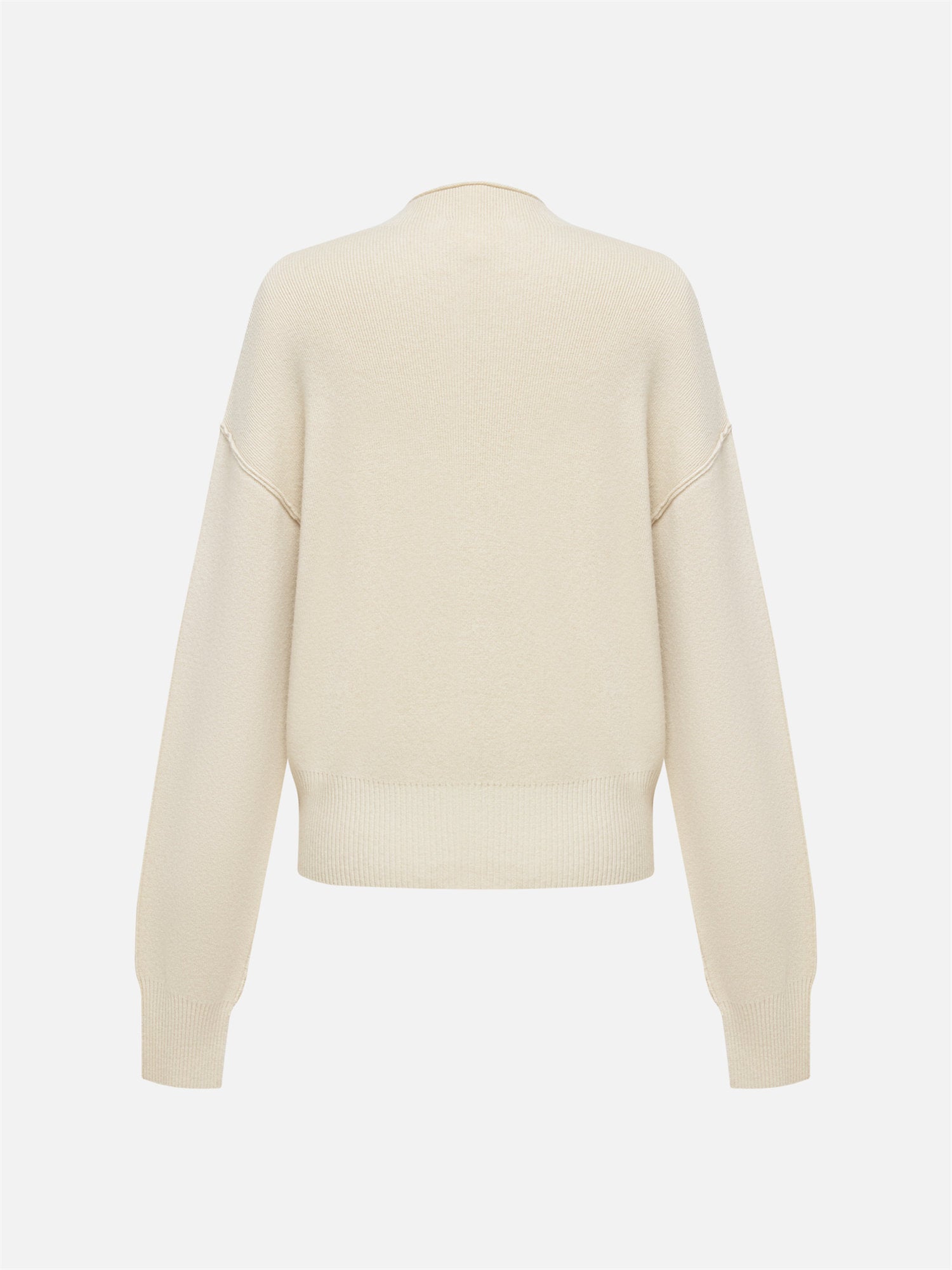 Batwing Sleeve Zippered Jacket | White