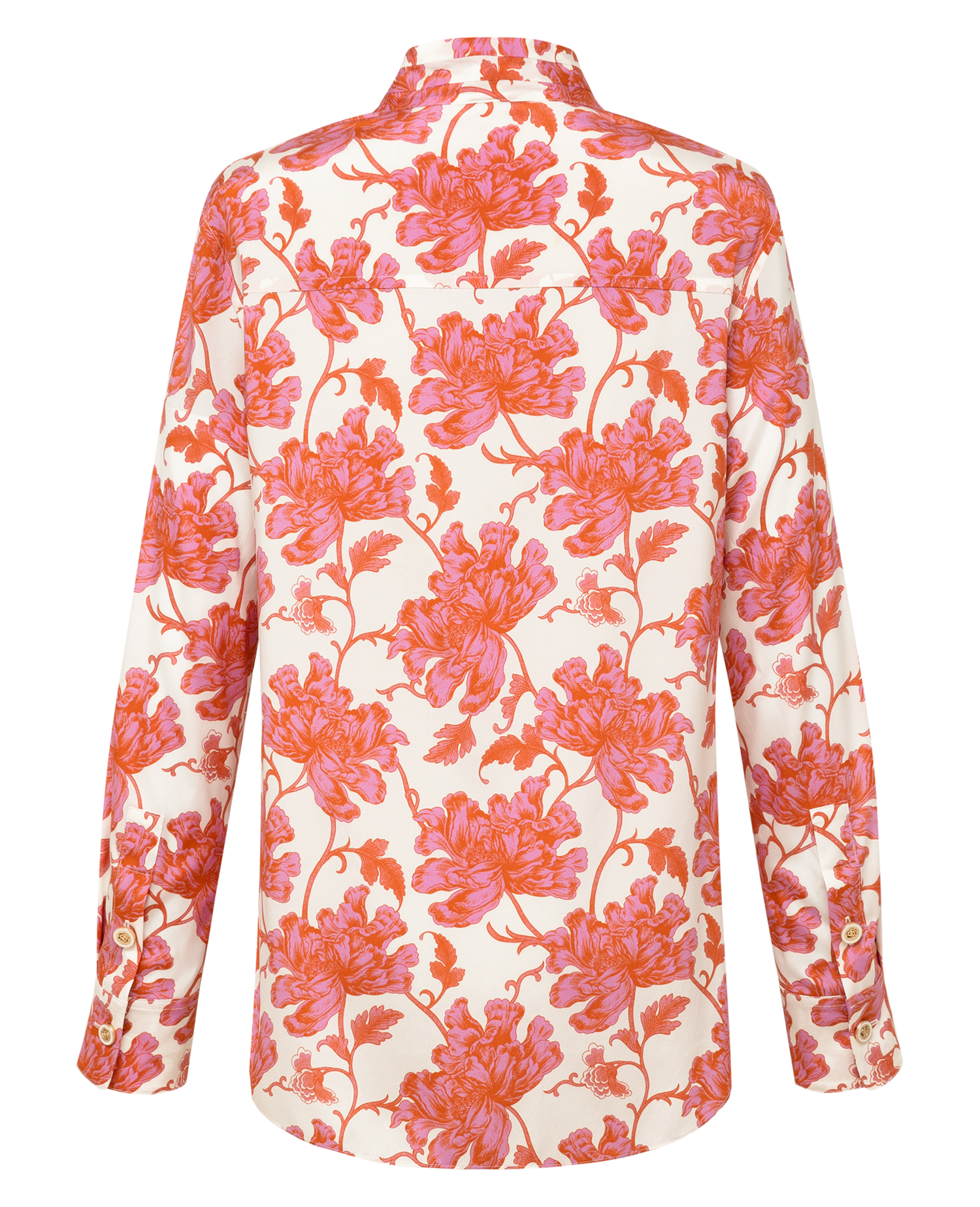 Printed Silk Shirt | Pink