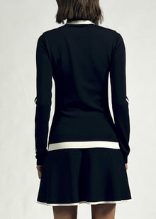Greta Top Noir - Solid & Striped