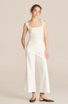 Cropped Fit And Flare Pant | White
