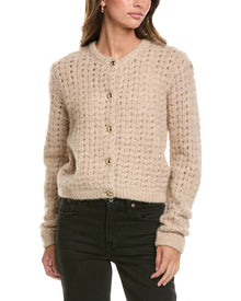FRAME Denim | Womens | The Plush Alpaca-Blend Cardigan | Purple