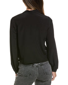 FRAME Denim | Womens | The Silk Prim Blouse | Black