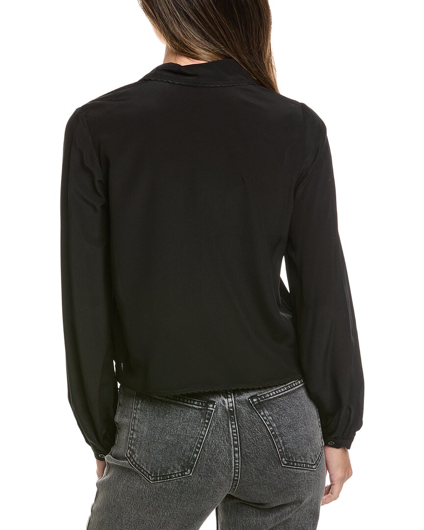 FRAME Denim | Womens | The Silk Prim Blouse | Black