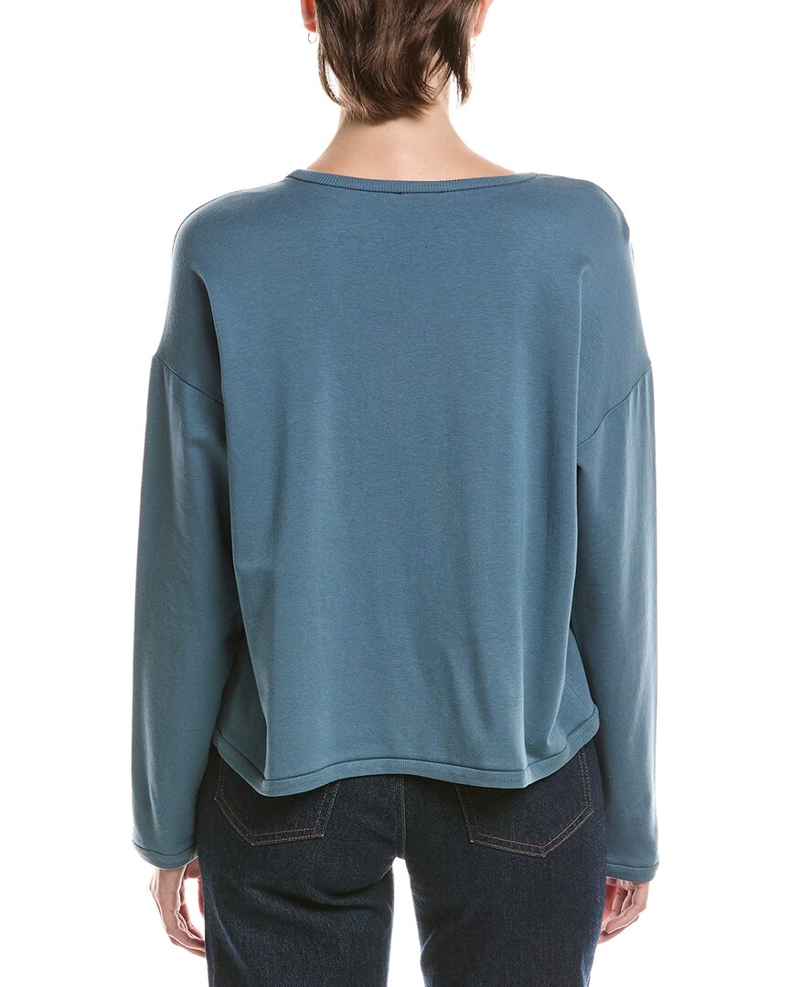 EILEEN FISHER | Womens | Cropped Boxy Top | Blue