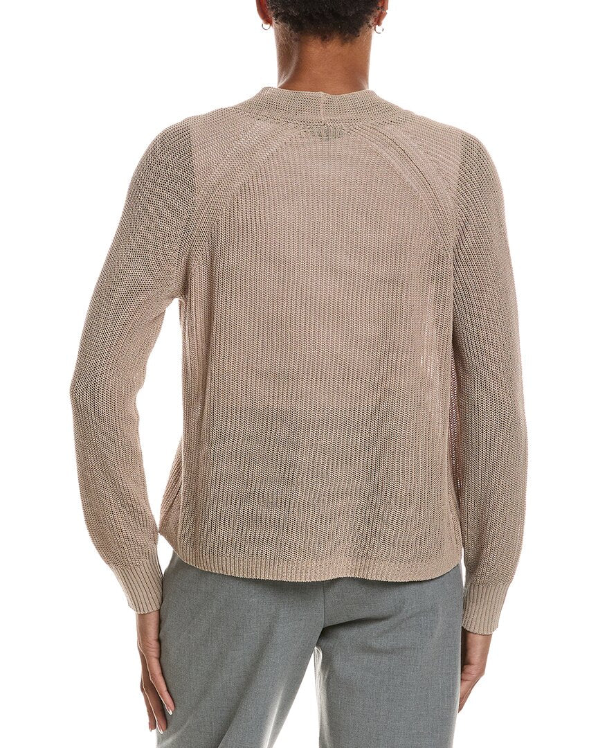 EILEEN FISHER | Womens | Silk-Blend Cardigan | Brown