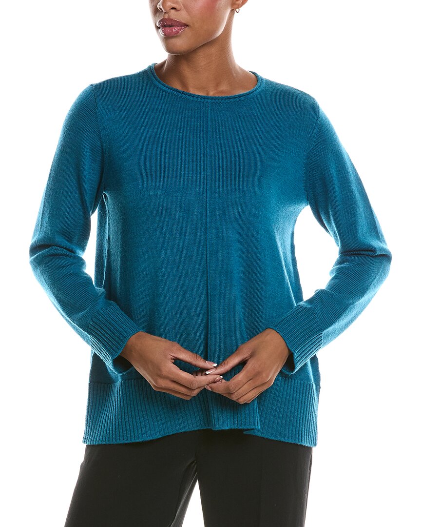 EILEEN FISHER | Womens | Crewneck Wool Sweater | Blue