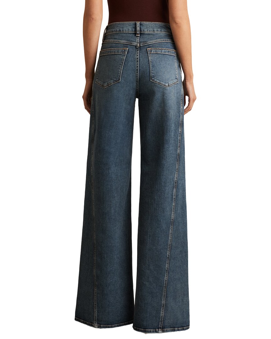 Reiss | Womens | Fern Twist Seam Wide Leg Jean | Blue
