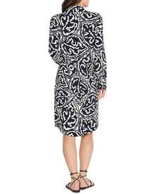 NIC+ZOE | Womens | Indigo Leaf Double Crepe Eva Dress | Purple