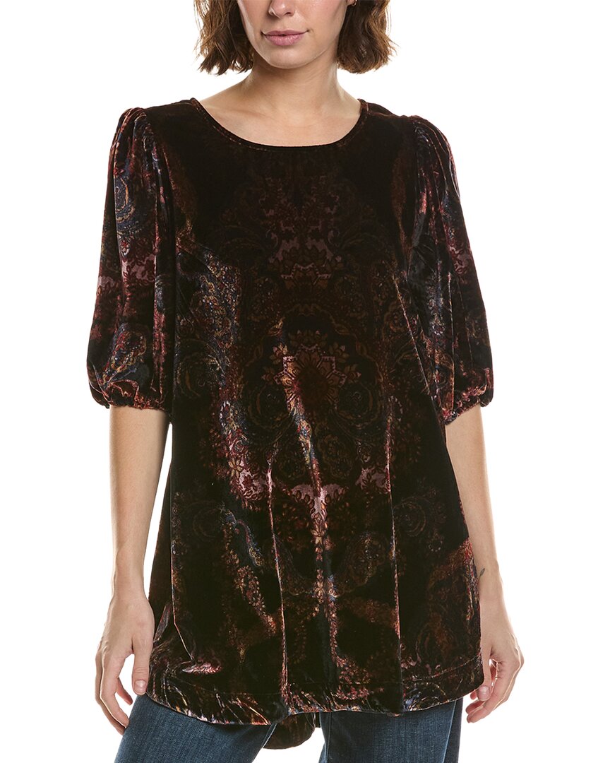 Free People | Womens | Maye Printed Velvet Tunic | Black