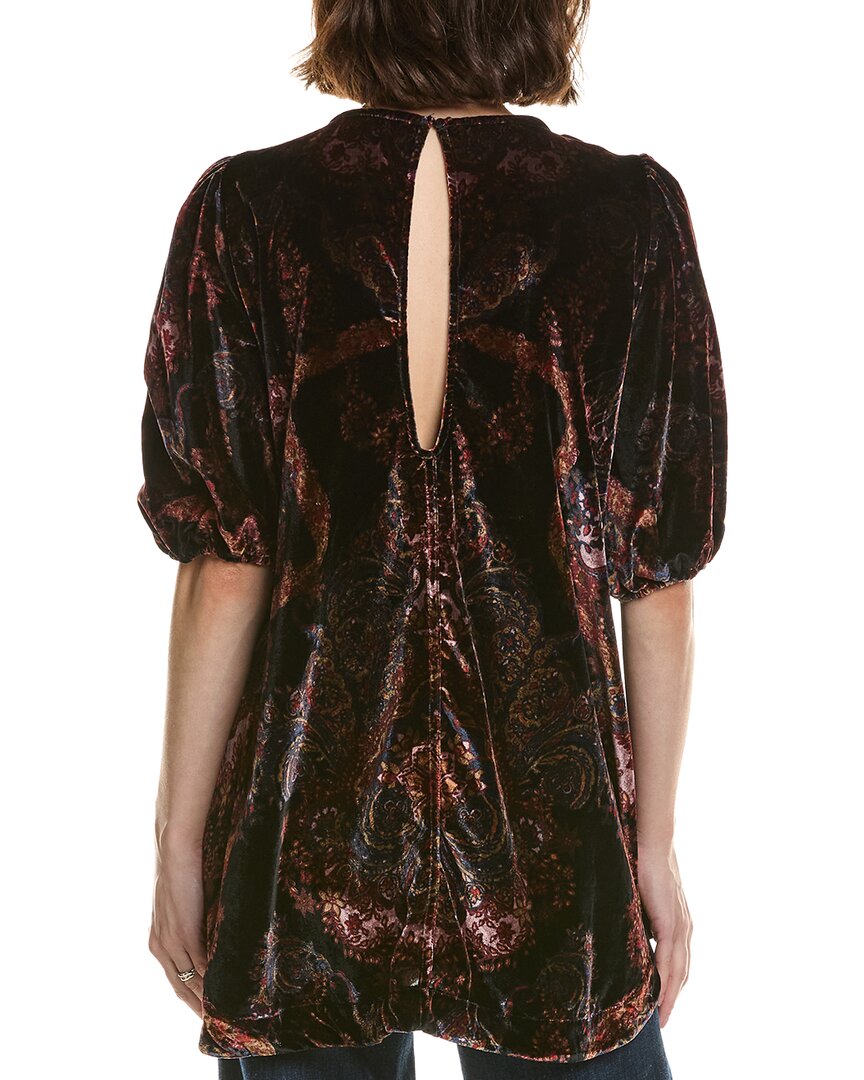 Free People | Womens | Maye Printed Velvet Tunic | Black