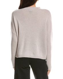 Forte Cashmere | Womens | Slouchy Roll Trim 100% Cashmere Pullover | Brown