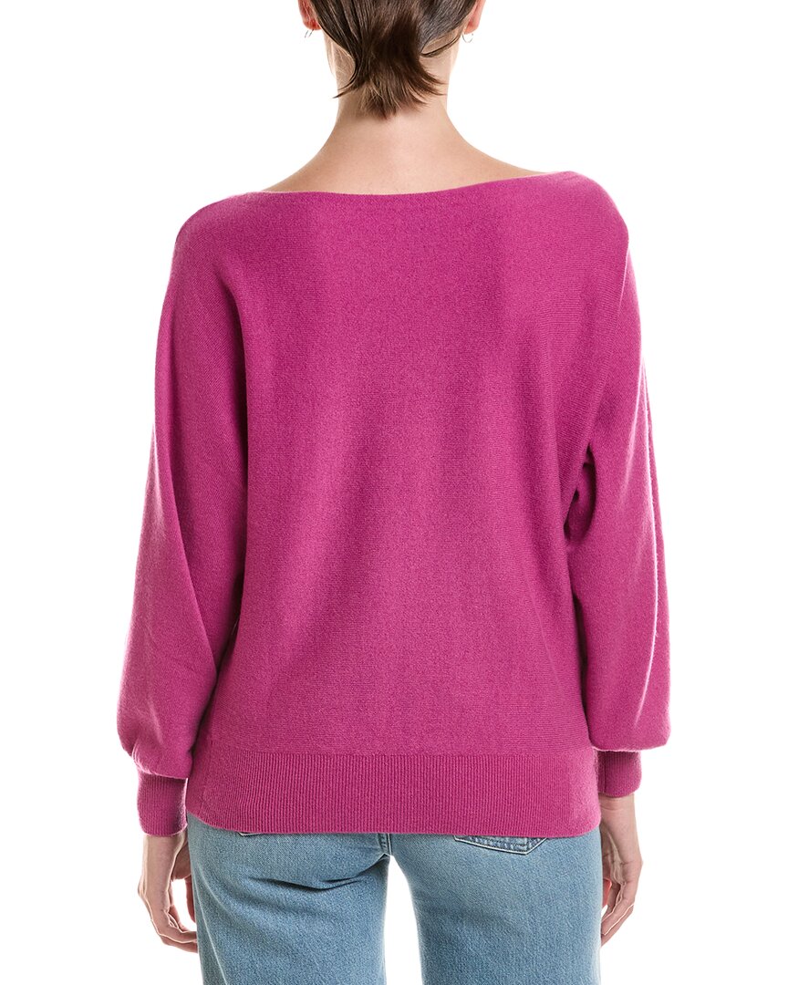 Forte Cashmere | Womens | Off The Shoulder Dolman Sleeve 100% Cashmere Sweater | Pink