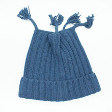 Kids | Chunky Hat with Tassles | Dark Slate