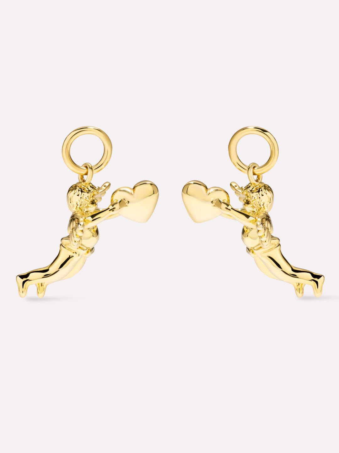 14K Gold Plated Angel Heart Love Vday Earring Charms For Women Ana Luisa Cherub Charms