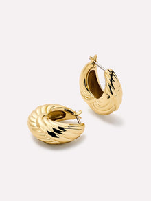 14K Gold Plated Botanica Braided Statement Hoop Earrings For Women Ana Luisa Tymie