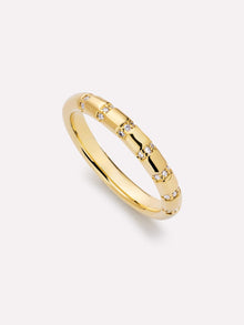 14K Gold Plated Cubic Zirconia Band Rings For Women Ana Luisa Whitley