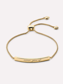 14K Gold Plated Engravable Heart Adjustable Charm Bracelets For Women Ana Luisa Mindy Bracelet