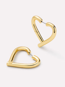 14K Gold Plated Open Hearts Love Valentines Day Statement Hoop Earrings For Women Ana Luisa Keilan Large