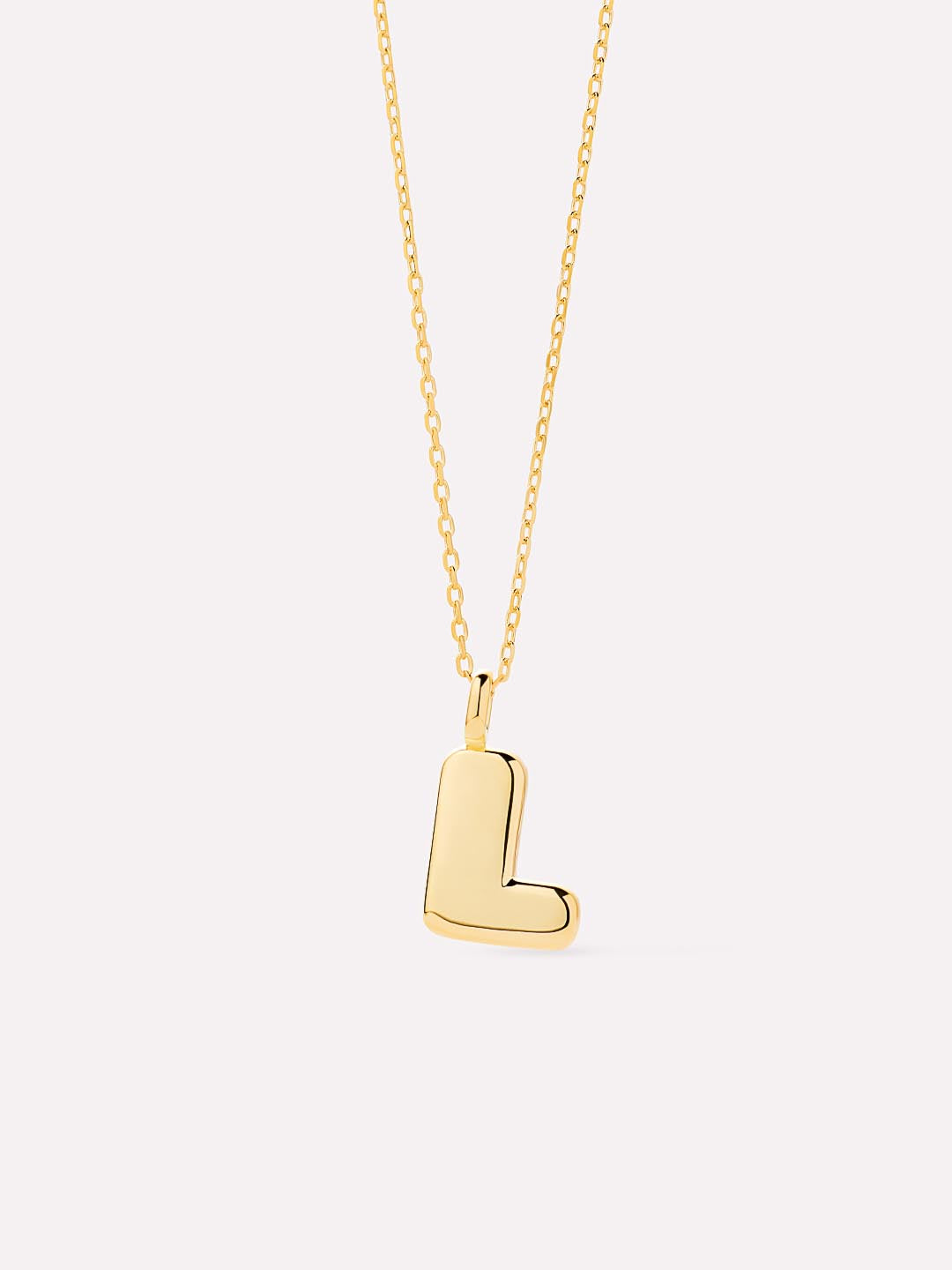 14K Gold Plated Sterling Silver Initial Pendant Necklaces For Women Ana Luisa Bubble Letter Necklace
