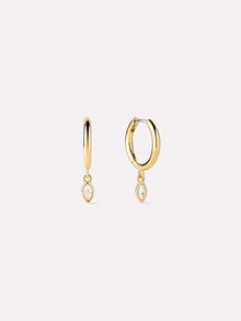 Lacy Huggie Hoops | 14K Gold on Brass | Cubic Zirconia