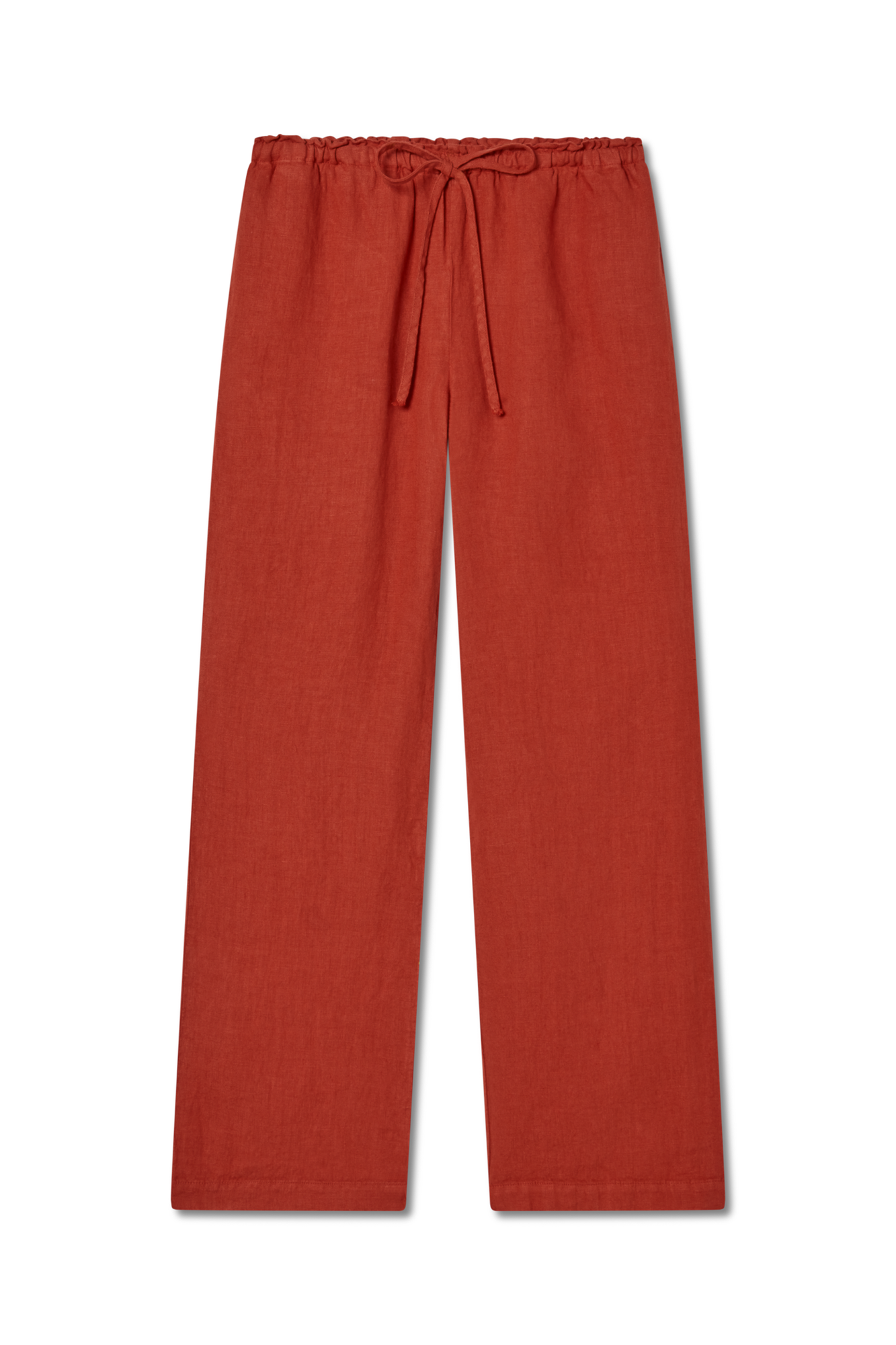 Delphine Linen Pant | Apple-Red