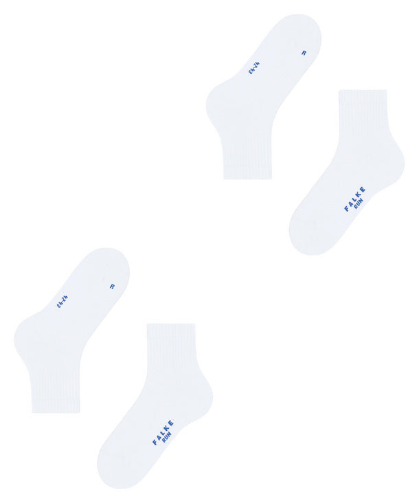 Unisex | Run Rib 2-Bundle Short Socks | White