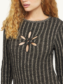Gigi Jumpsuit | Black/Gold Shimmer