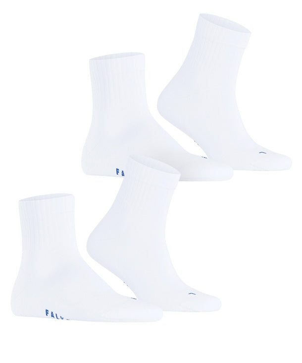 Unisex | Run Rib 2-Bundle Short Socks | White