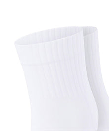 Unisex | Run Rib 2-Bundle Short Socks | White