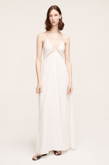 Rumpled Stripe Halter Dress | Rumpled Stripe Snow Combo