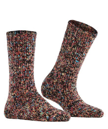 Womens | Color Flakes Boot Socks | Black