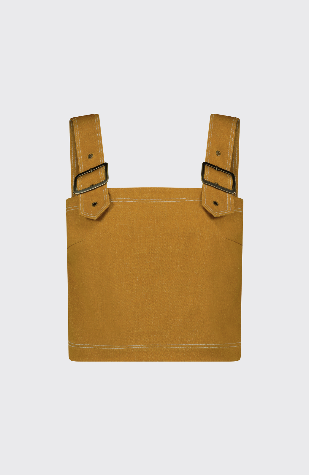 Stretch Denim Square Neck Top | Ochre