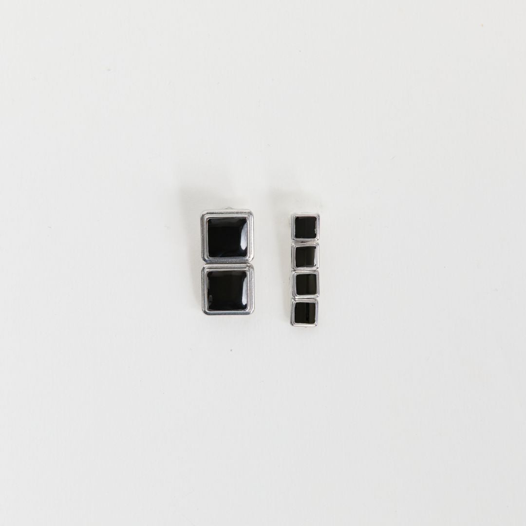 Archer Drop Earrings | Silver PVD Plated Stainless Steel