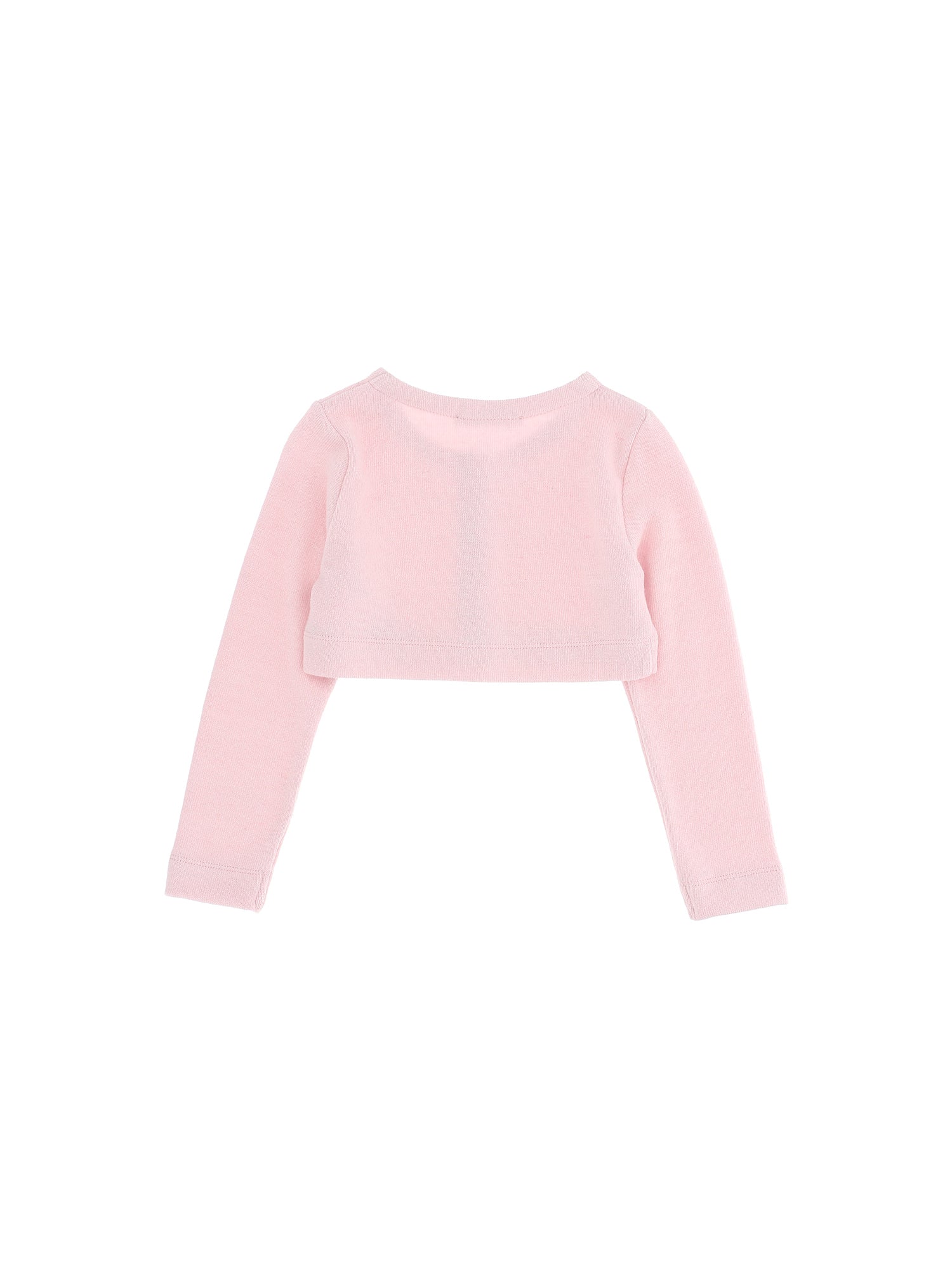 Girls | Cotton Angora Cardigan With Charm | Antique Pink