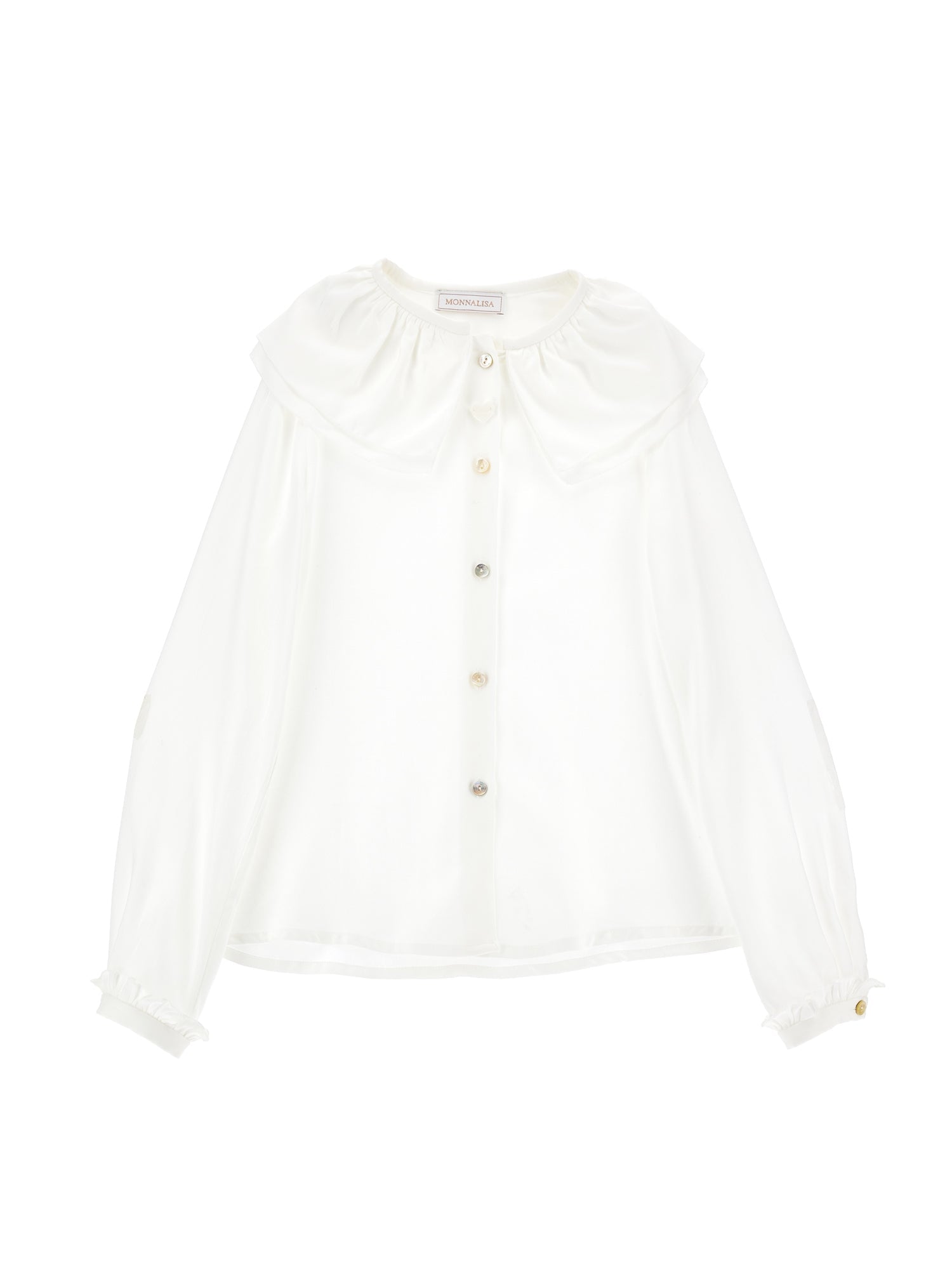 Girls | Maxi Collar Twill Shirt | Cream