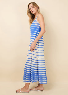 Jessica Dress Marina Blue Sunset Stripe - Solid & Striped