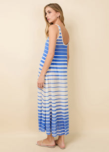 Jessica Dress Marina Blue Sunset Stripe - Solid & Striped