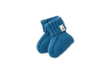 Unisex | Organic Cotton Nordic Knit Baby Booties | Fjord Blue