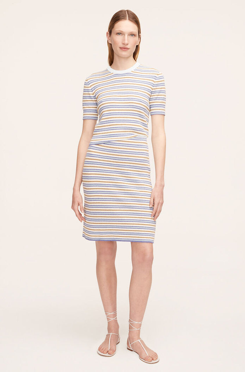 Stripe Mini Boucle Skirt | Boucle Multi Stripe Blue Combo