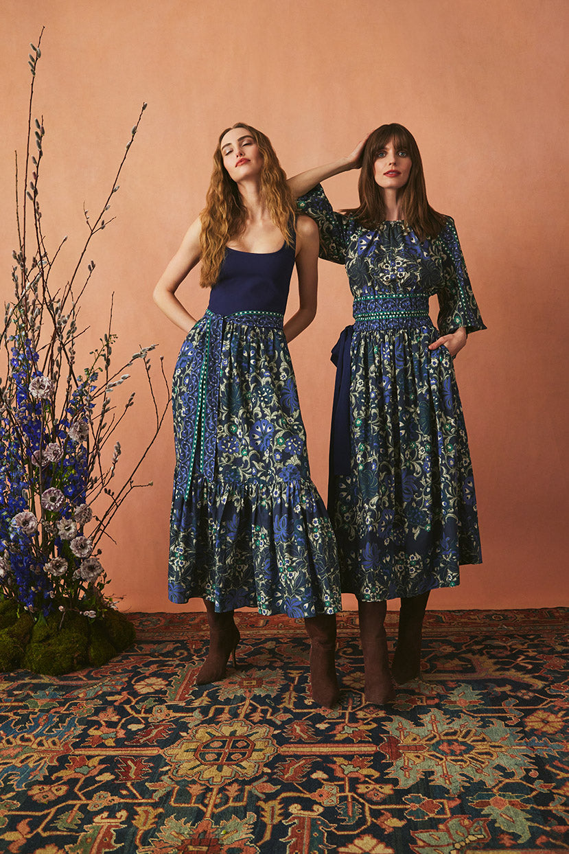 Amora Dress | Blue Bogata Scarf